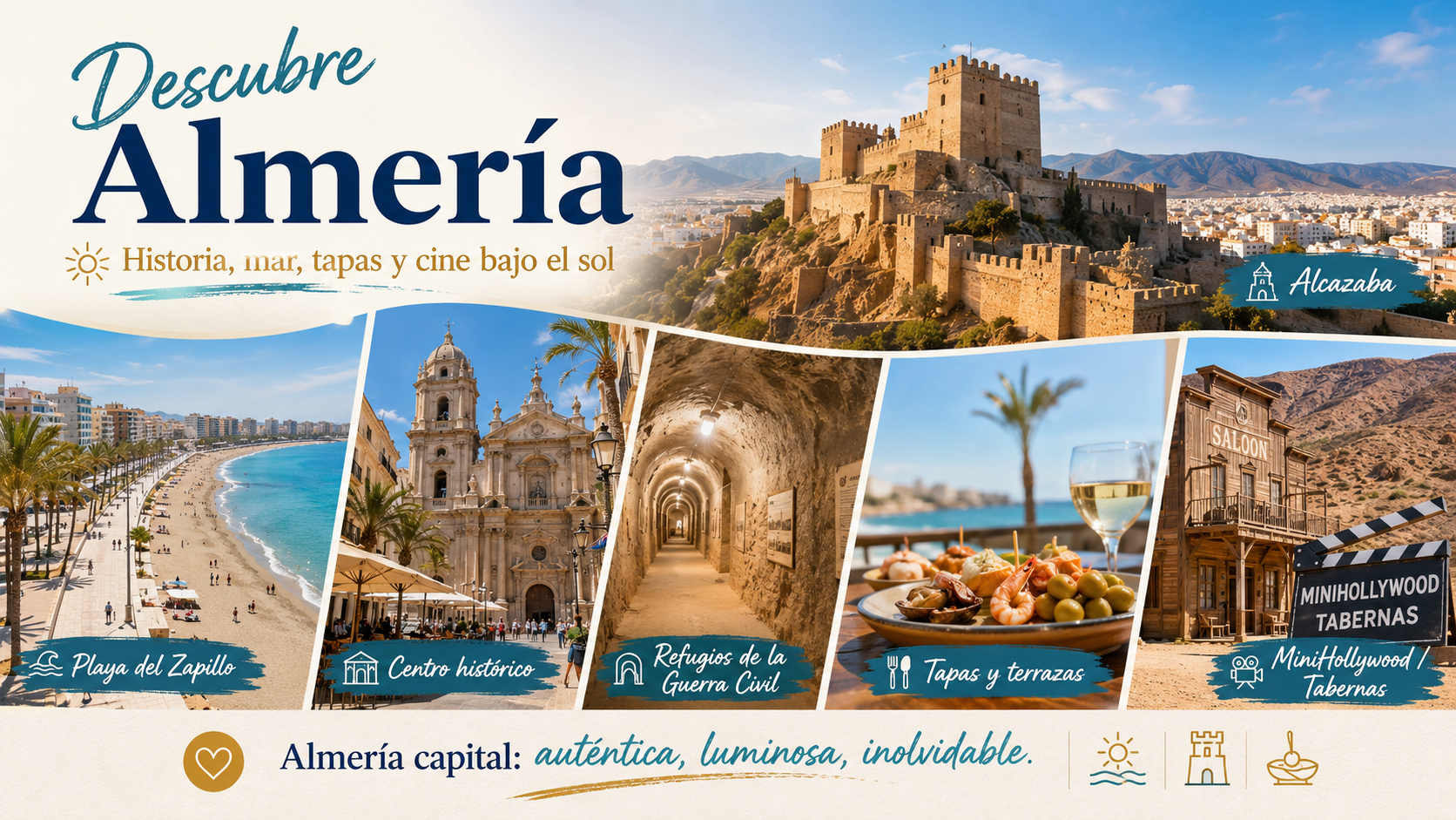 Descubre Almería: historia, mar, tapas, Alcazaba, Playa del Zapillo y MiniHollywood